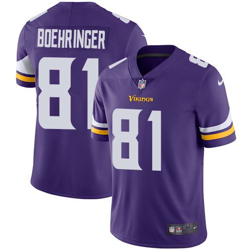 Men Minnesota Vikings #81 Moritz Bohringer Nike Purple Team Color Limited NFL Jersey->minnesota vikings->NFL Jersey